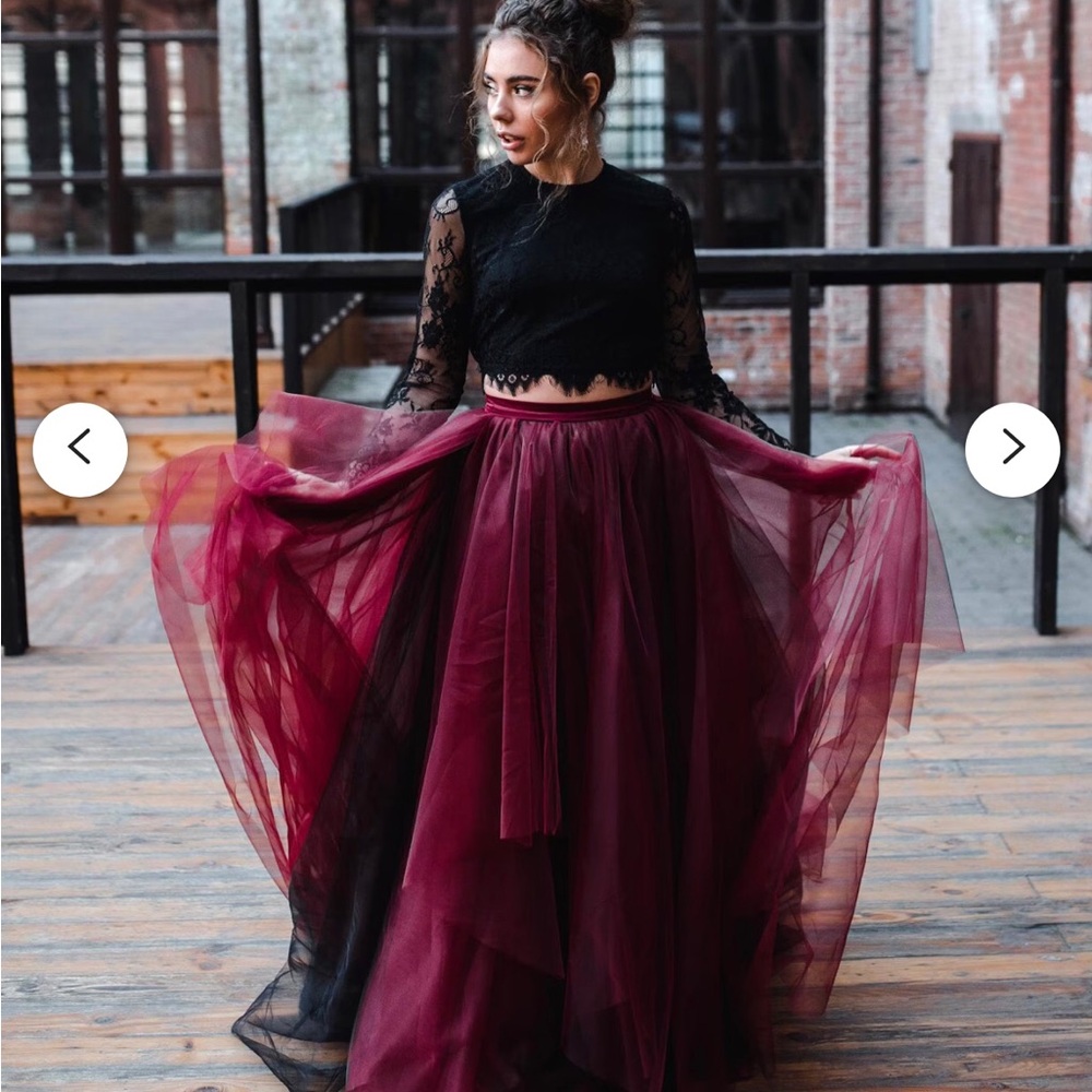 Goth boho wedding dress